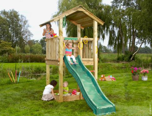 Jungle Casa | Wooden climbing frame with slide